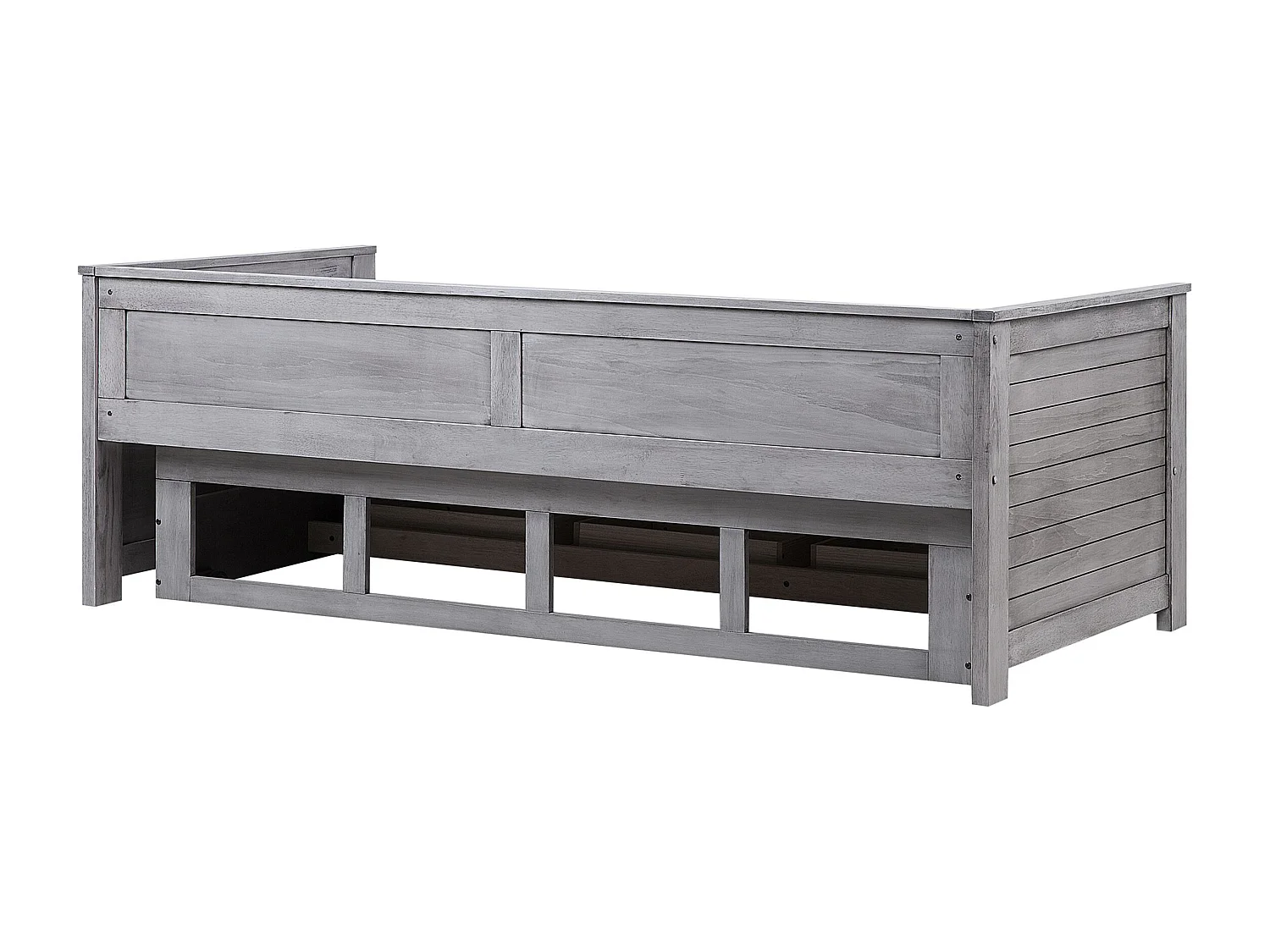 Lit avec tiroirs de rangement Bois CAHORS 90 x 200 cm Gris