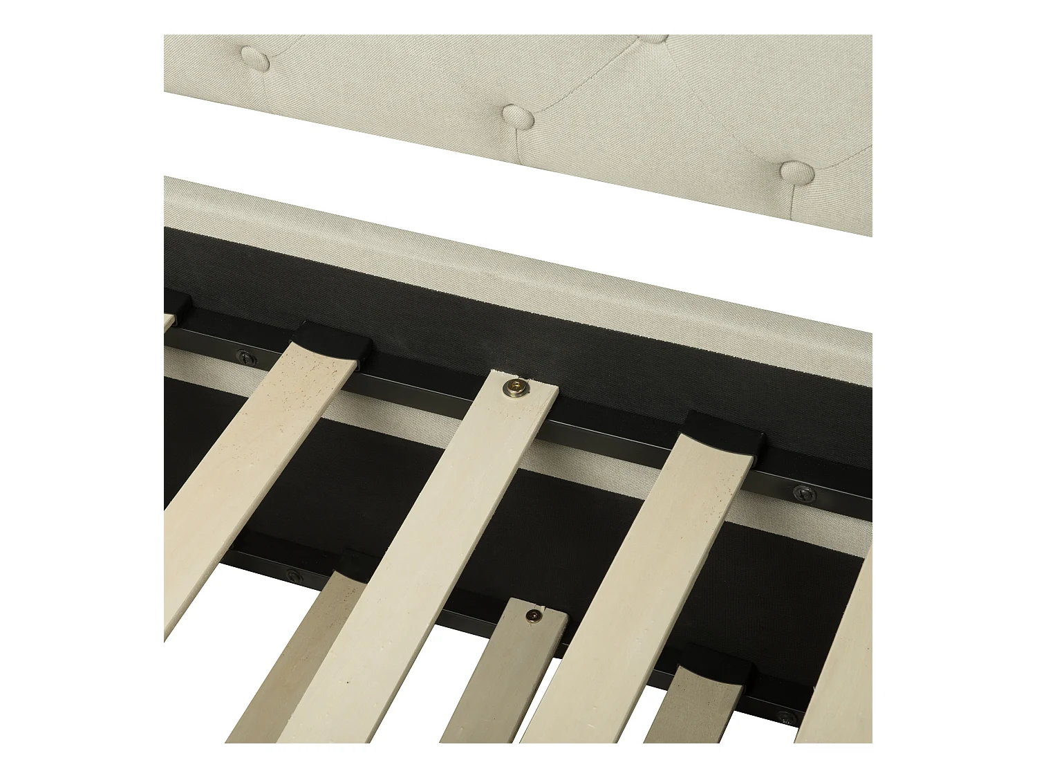 Letto estraibile Tessuto LIBOURNE 90 x 200 cm Beige