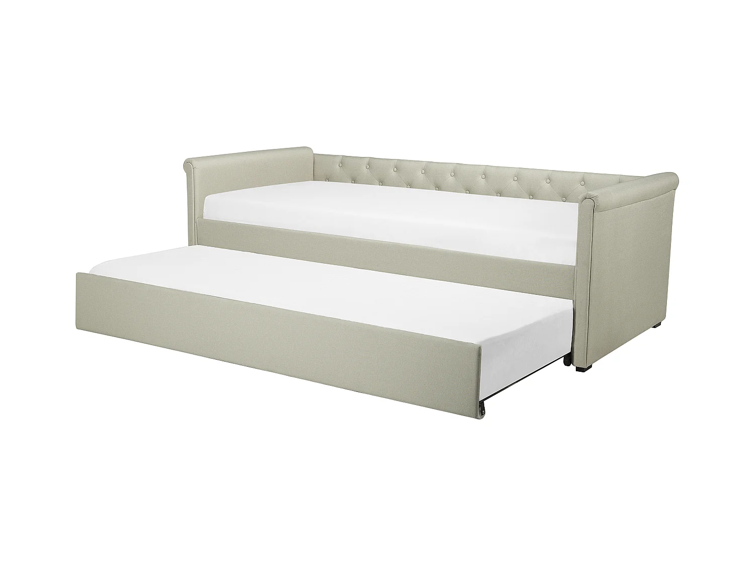 Onderschuifbed Stof LIBOURNE 90 x 200 cm Beige