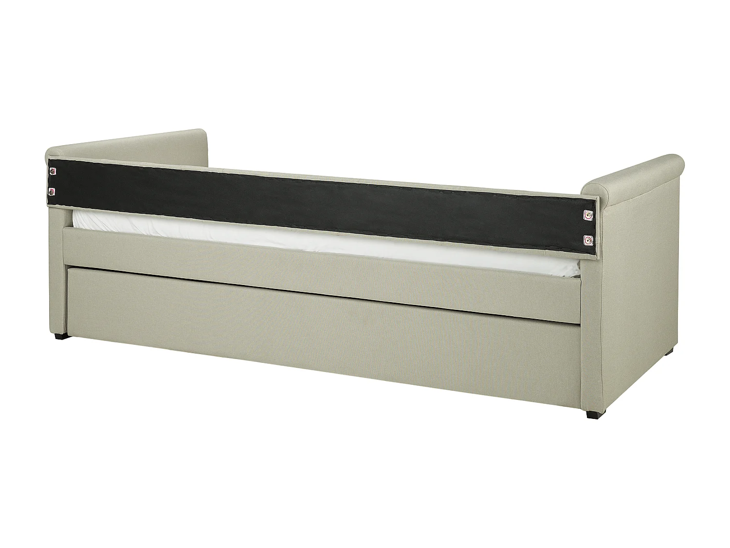 Onderschuifbed Stof LIBOURNE 90 x 200 cm Beige