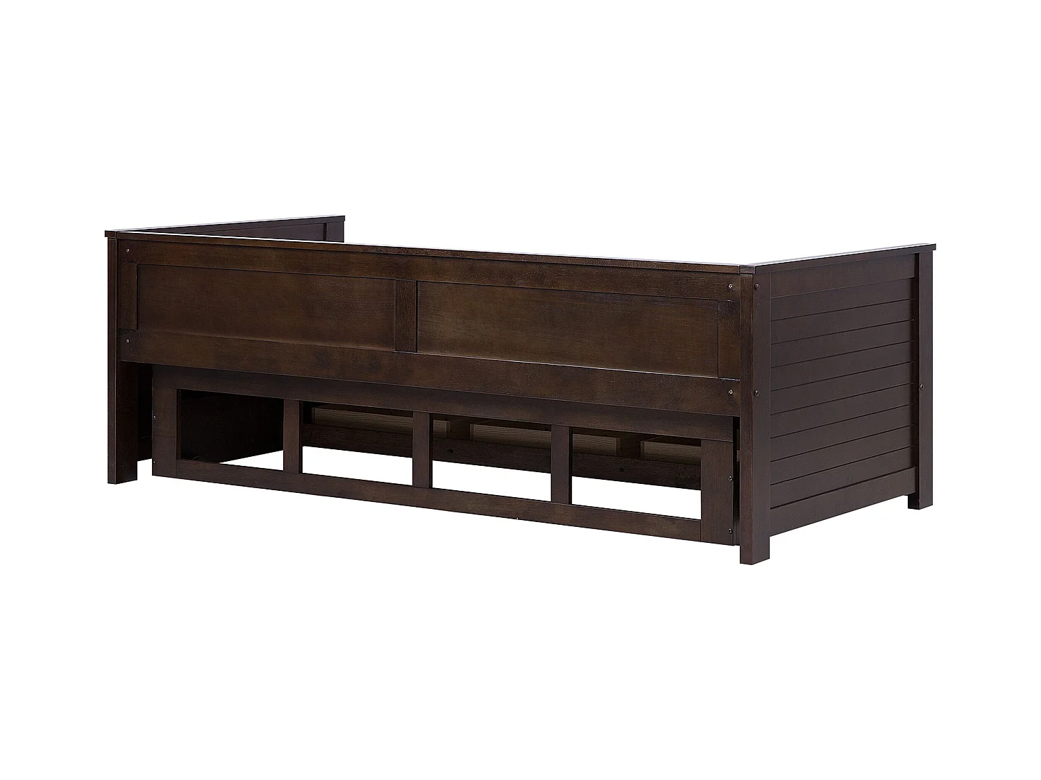 Klassisches Tagesbett ausziehbar Gummibaumholz dunkelbraun Cahors