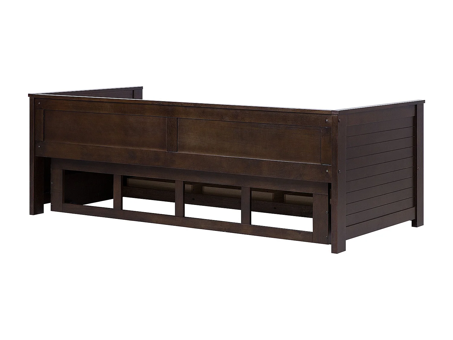 Lit avec tiroirs de rangement Bois CAHORS 90 x 200 cm Marron foncé