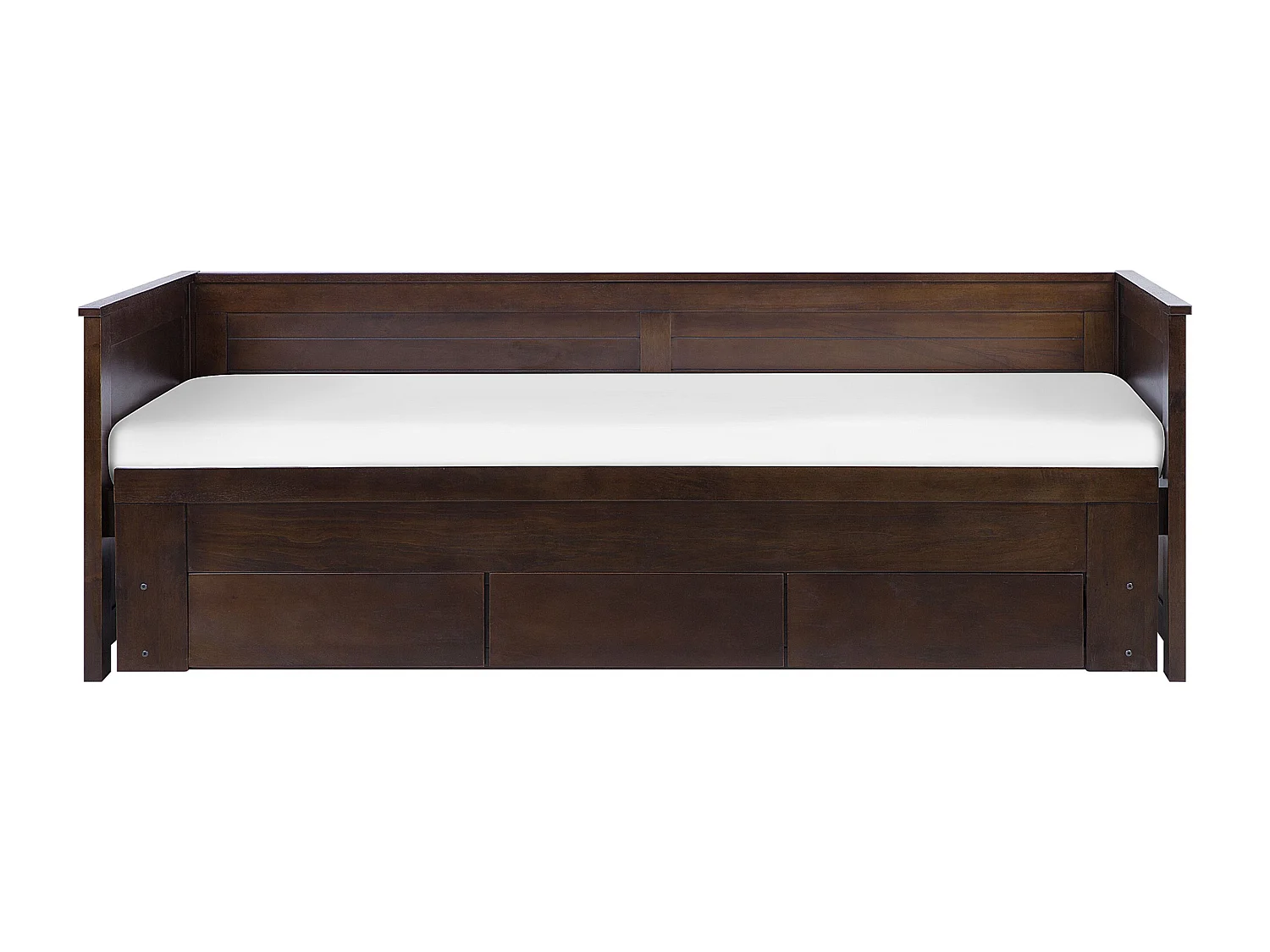 Bed met opbergladen Hout CAHORS 90 x 200 cm Donkerbruin