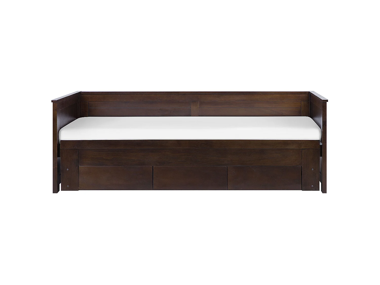 Bed met opbergladen Hout CAHORS 90 x 200 cm Donkerbruin