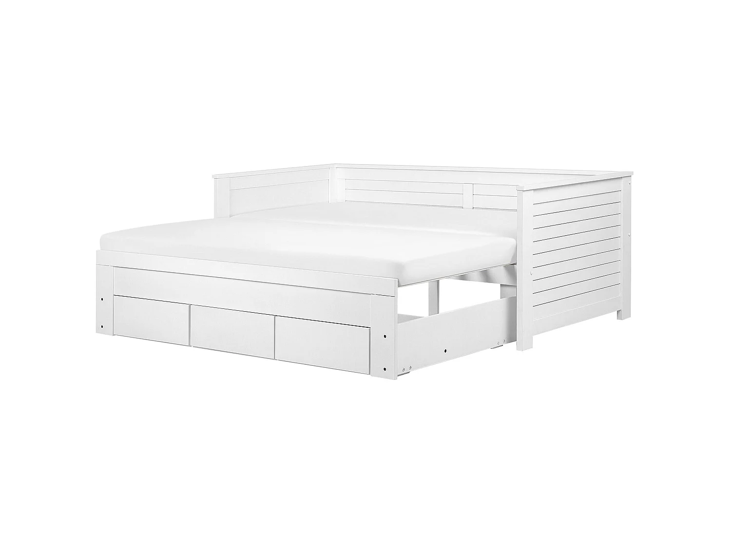 Bed with Storage Drawers Wood CAHORS 90 x 200 cm (EU Single) White