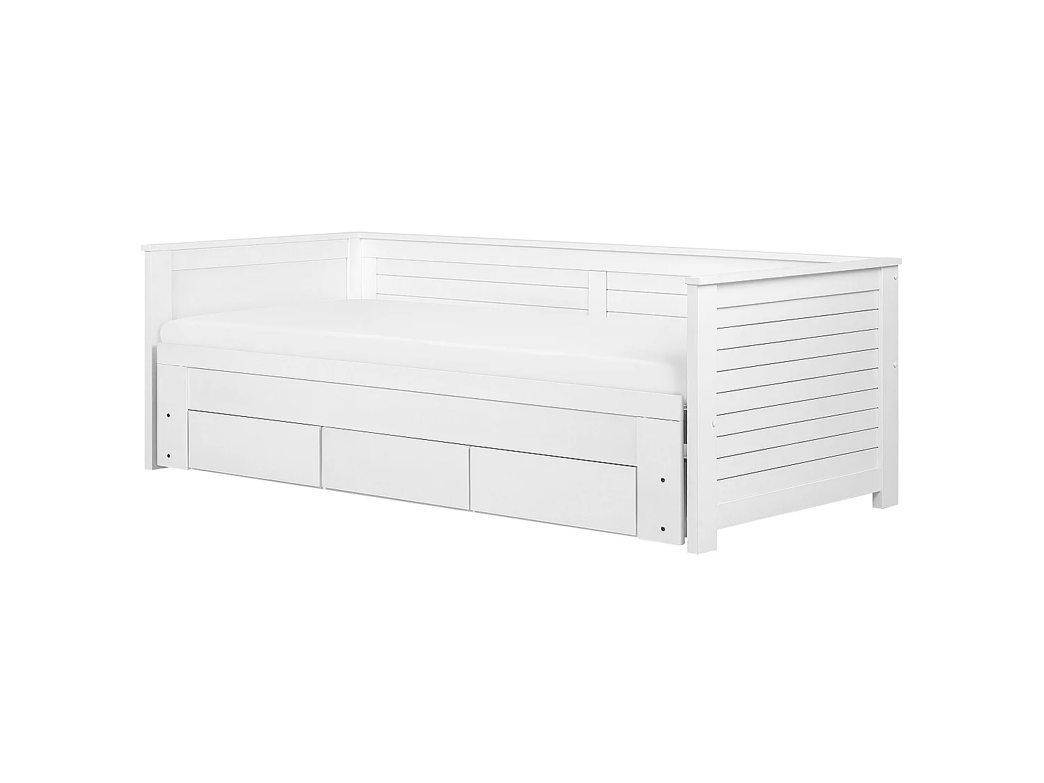 Bed with Storage Drawers Wood CAHORS 90 x 200 cm (EU Single) White