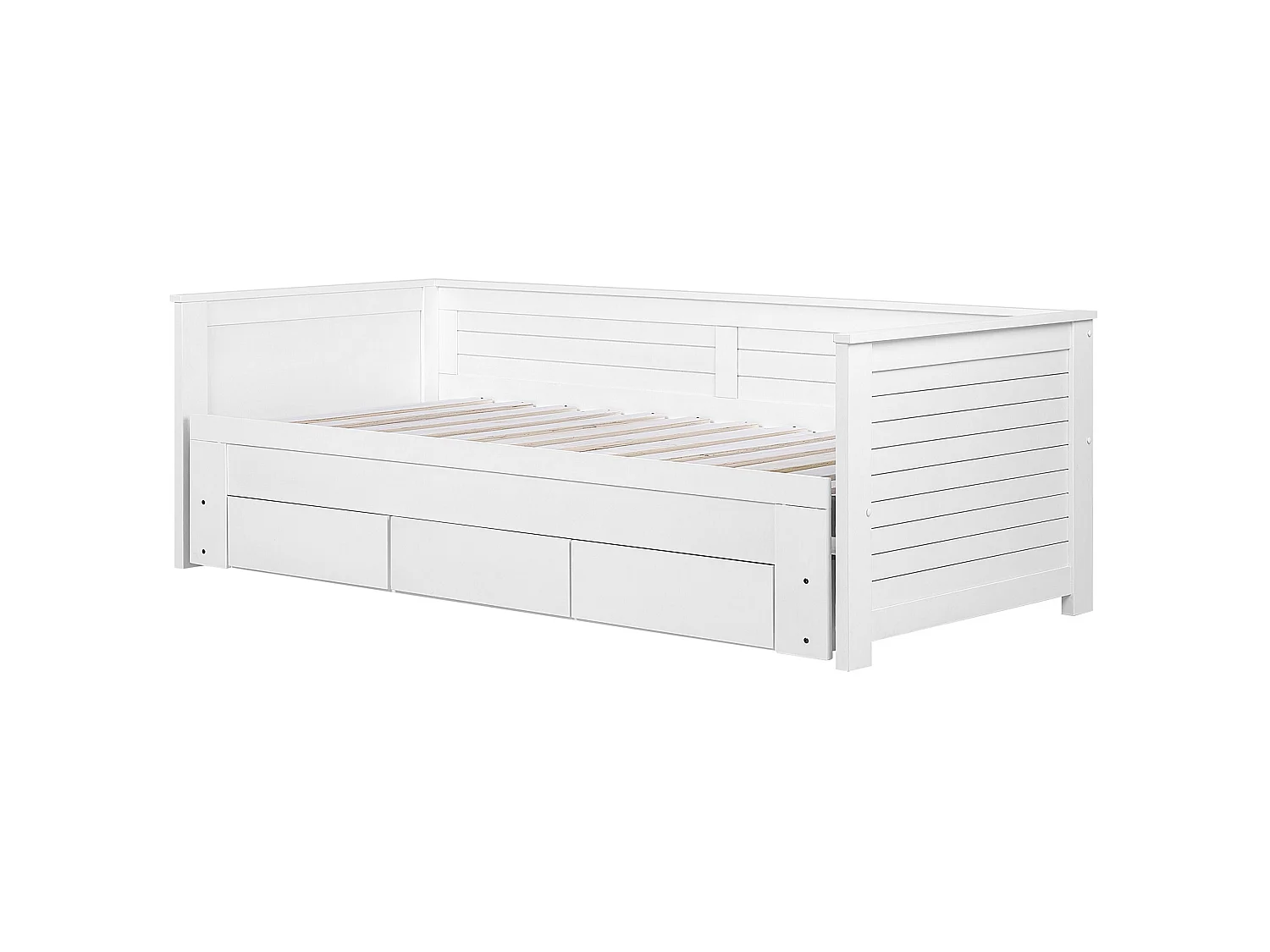 Bed with Storage Drawers Wood CAHORS 90 x 200 cm (EU Single) White