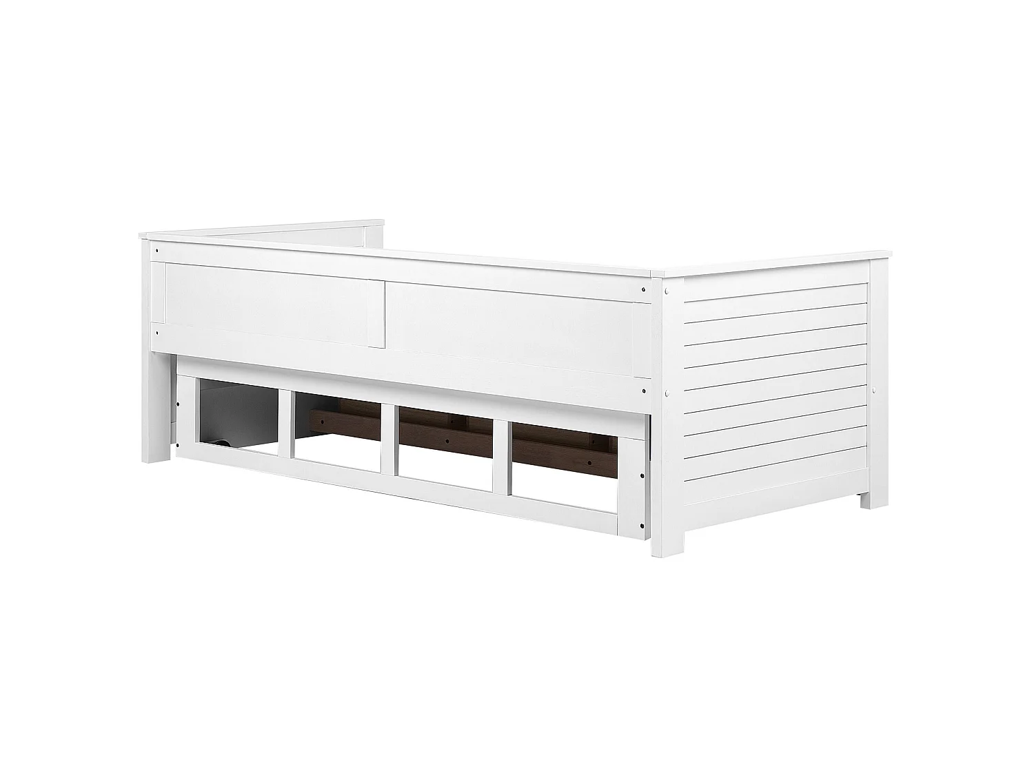 Bed with Storage Drawers Wood CAHORS 90 x 200 cm (EU Single) White