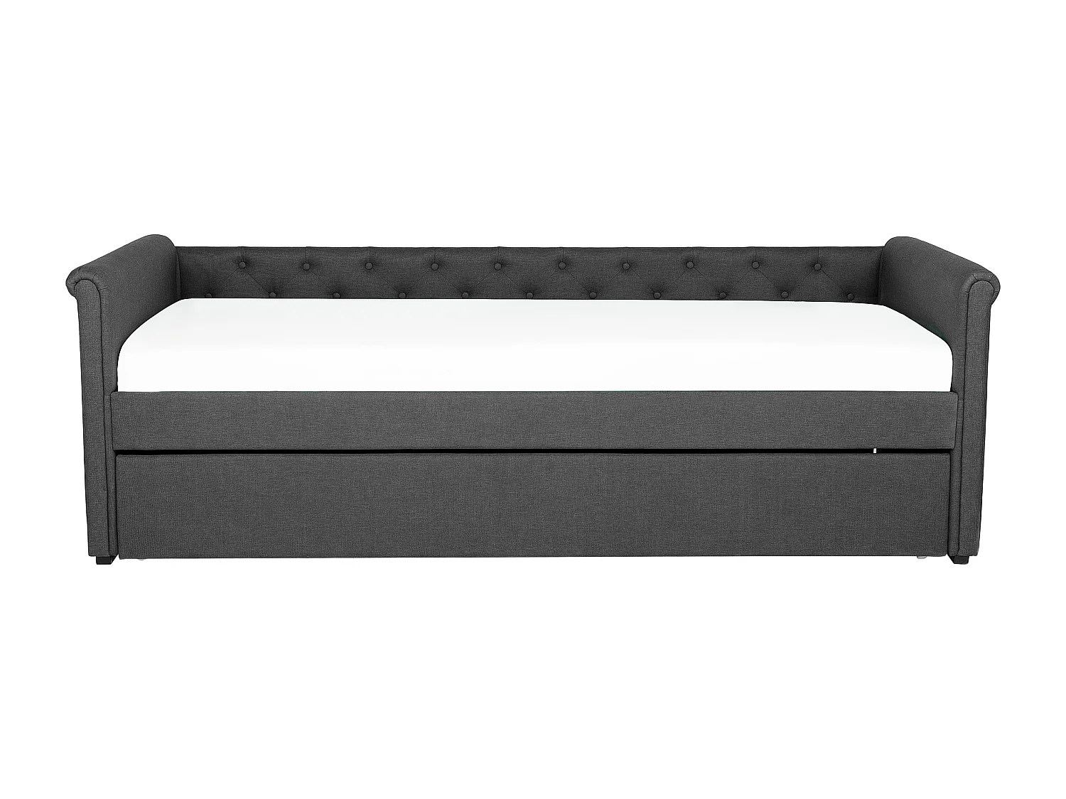 Cama nido Tela LIBOURNE 90 x 200 cm Gris oscuro