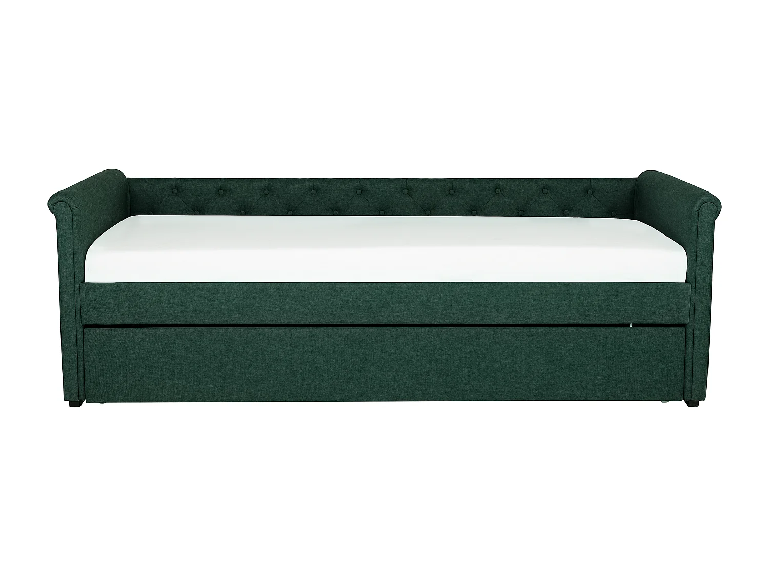 Onderschuifbed Stof LIBOURNE 90 x 200 cm Donkergroen