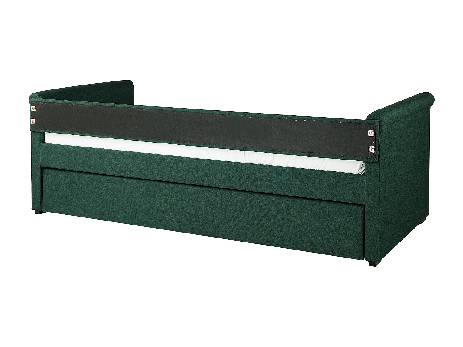 Onderschuifbed Stof LIBOURNE 90 x 200 cm Donkergroen