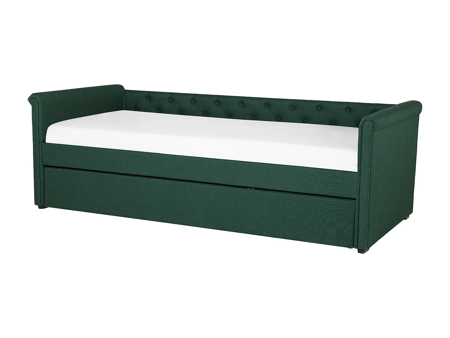 Onderschuifbed Stof LIBOURNE 90 x 200 cm Donkergroen