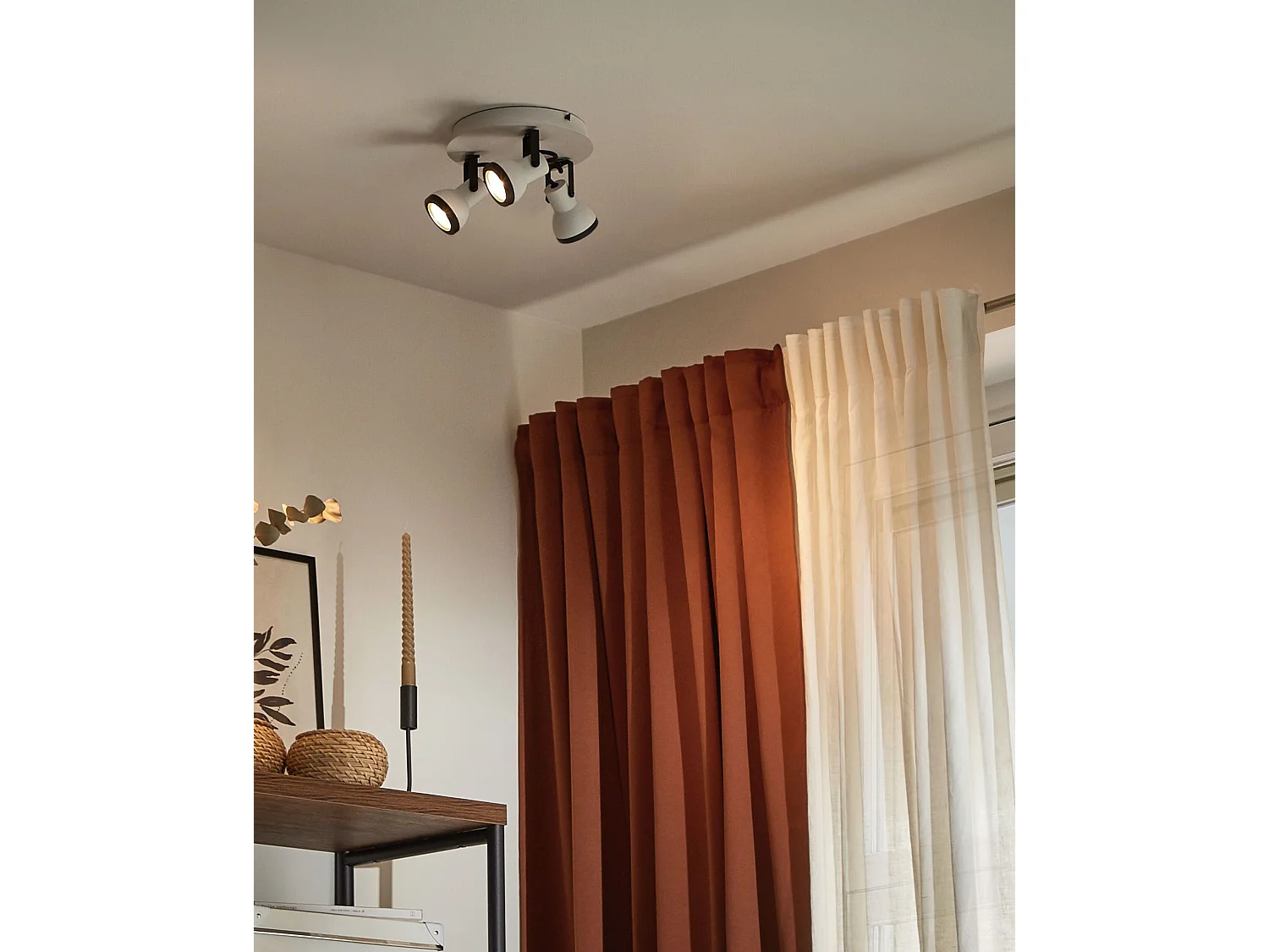 3-lichts spot BARO Verstelbaar Metaal Wit