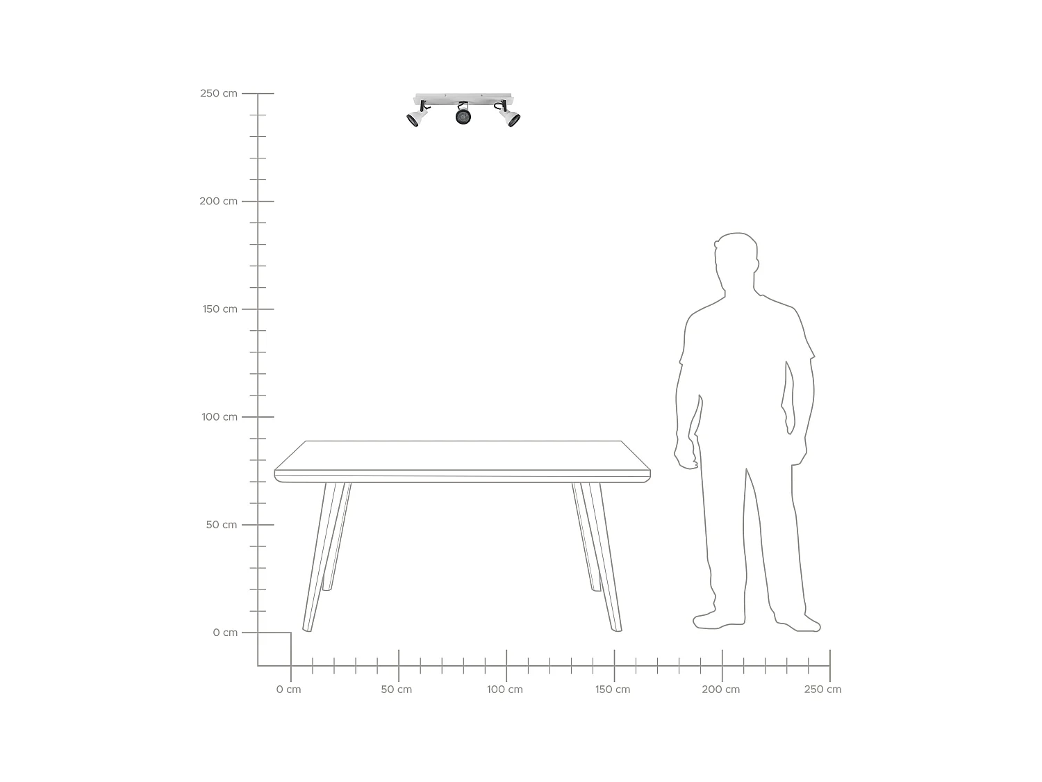 3-lichts spot BARO Verstelbaar Metaal Wit