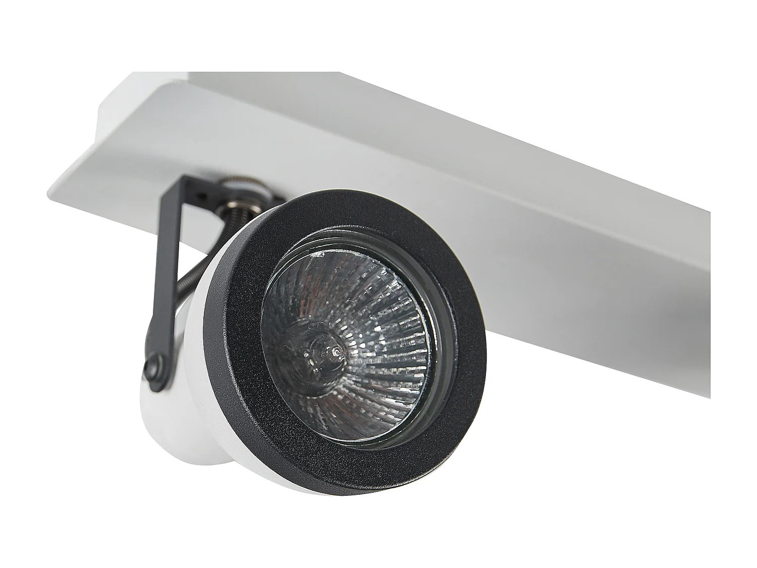 Rechteckige Deckenlampe 3-flammig aus Metall weiß/schwarz Baro