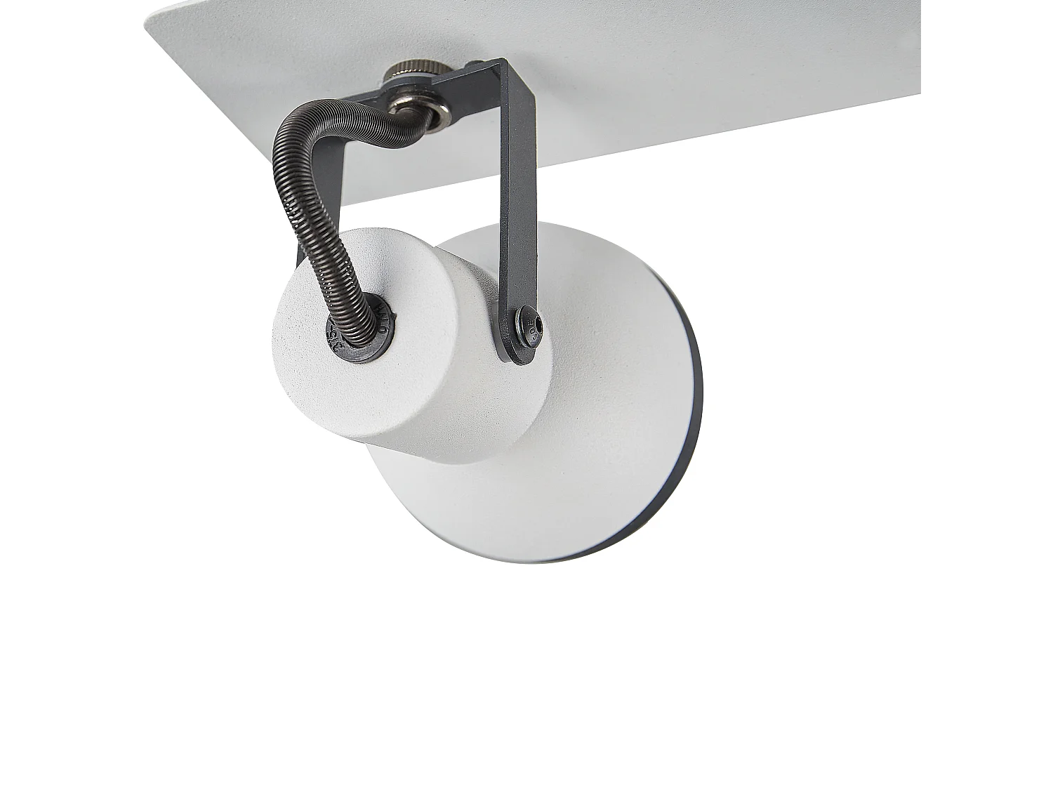 Rechteckige Deckenlampe 3-flammig aus Metall weiß/schwarz Baro