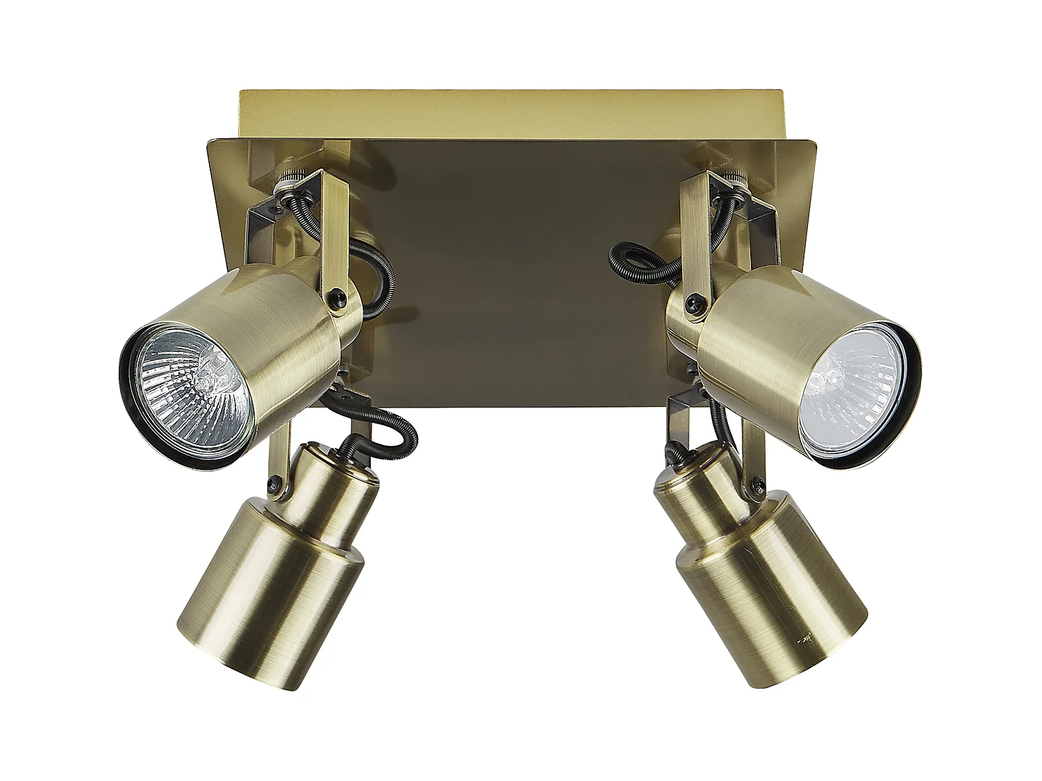 Lampa spot 4-punktowa BONTE Regulowana Metal Mosiężny