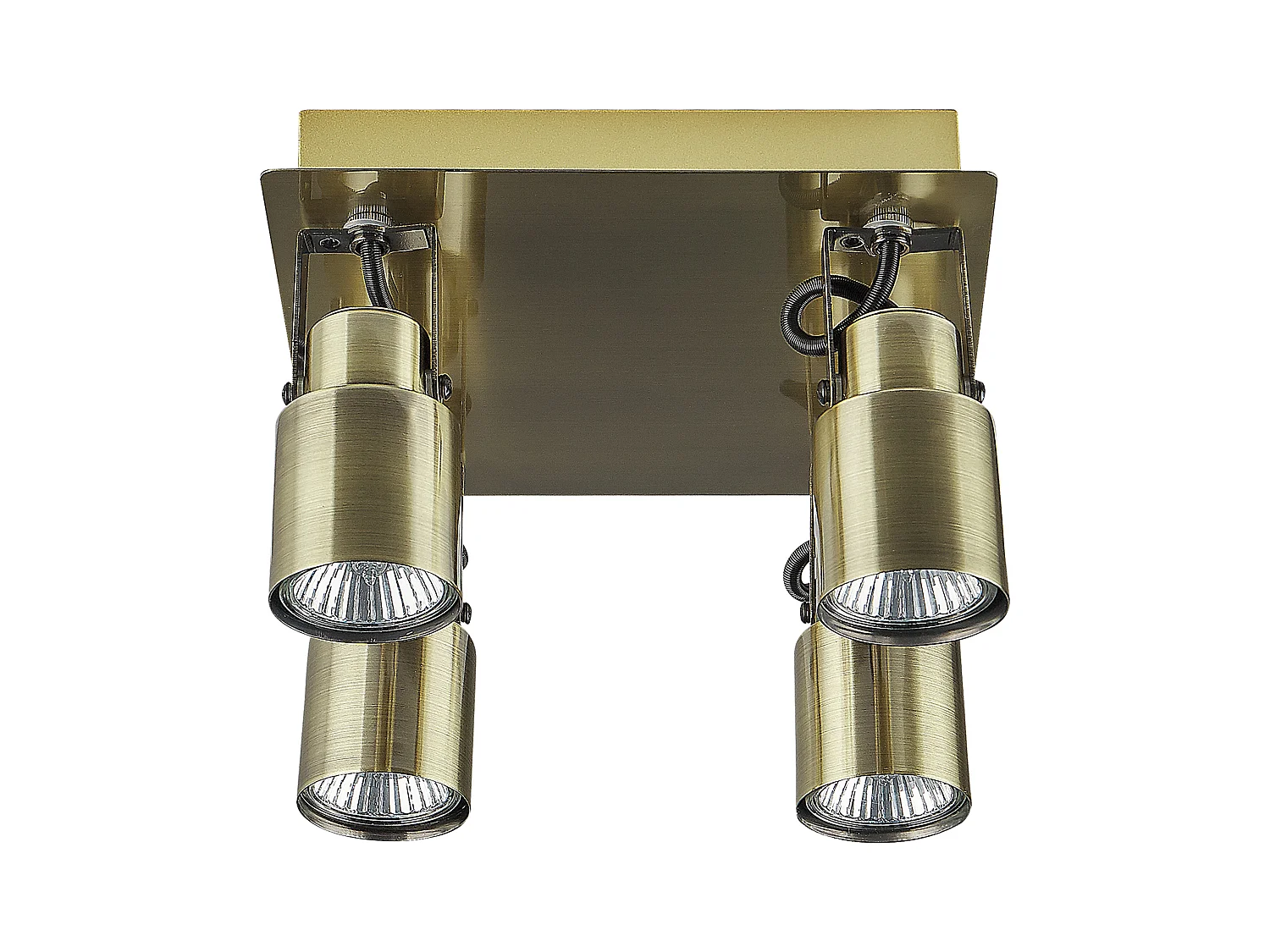 Lampa spot 4-punktowa BONTE Regulowana Metal Mosiężny