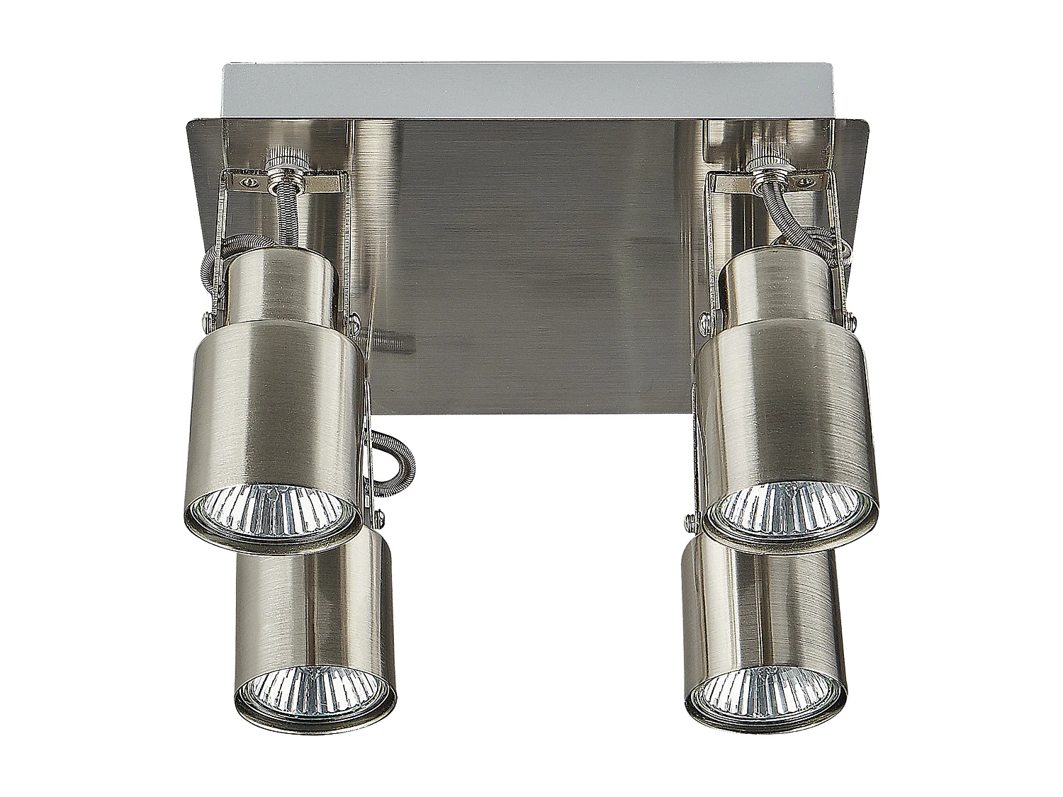 Deckenleuchte silber 4-flammig aus Metall Zylinderform Bonte