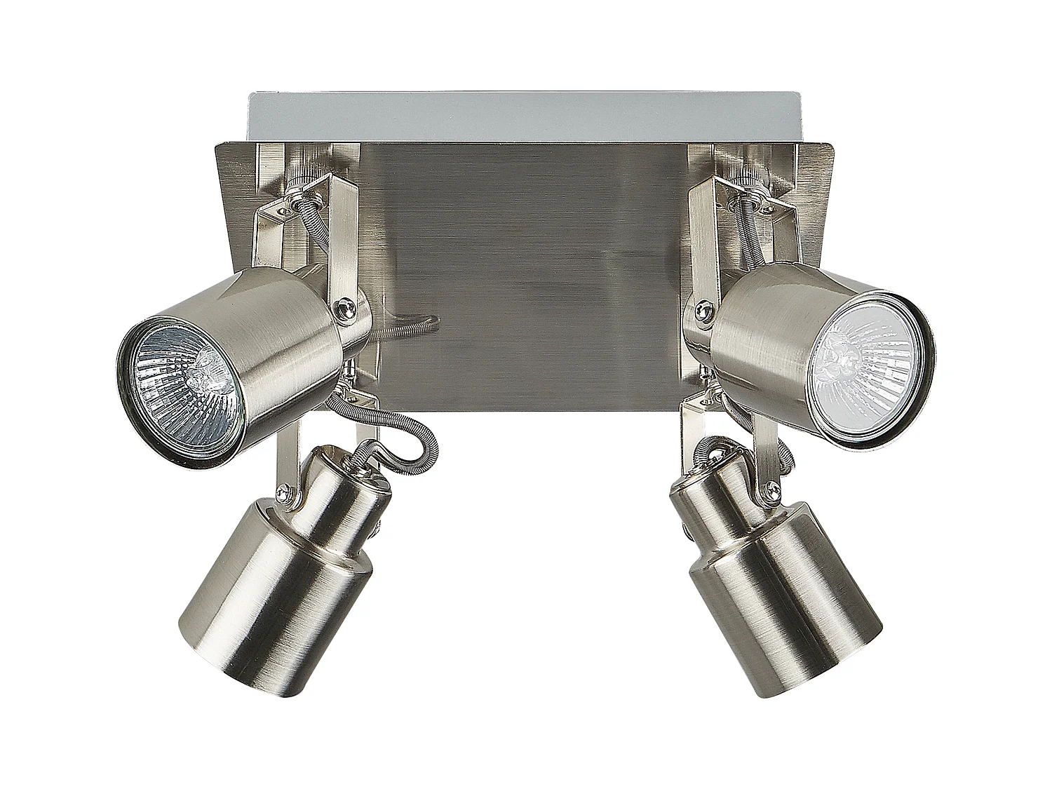 Spot à 4 lumières BONTE Réglable Métal Argenté