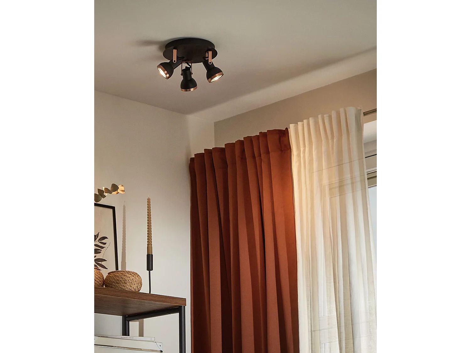 Spot à 3 lumières BARO Réglable Métal Noir