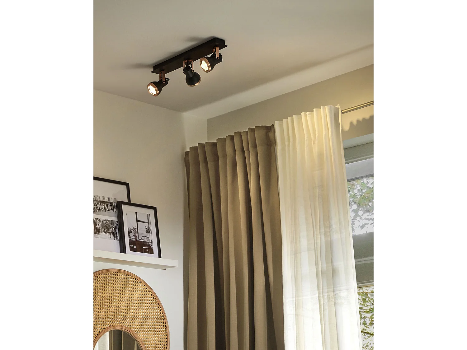 Spot à 3 lumières BARO Réglable Métal Noir