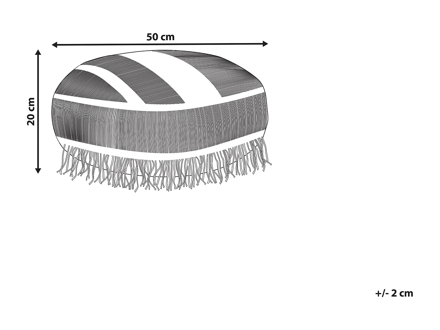 Pouf OULAD Coton Blanc