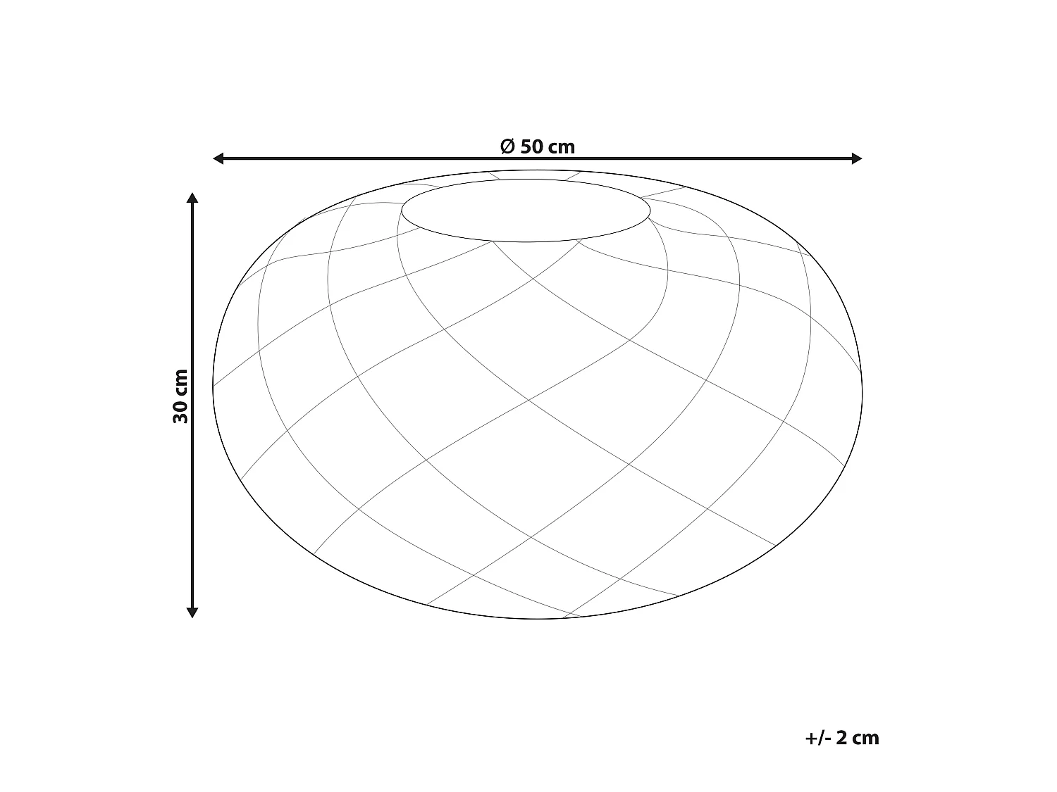 Puf Makrama BERKANE Bawełna Granatowy 50 cm 50 cm 30 cm