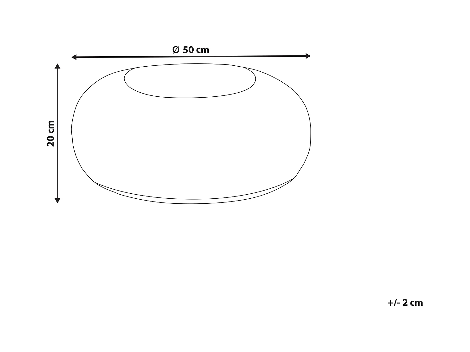 Natürlicher Pouf aus Jute beige ø 50 cm rund Tifelt