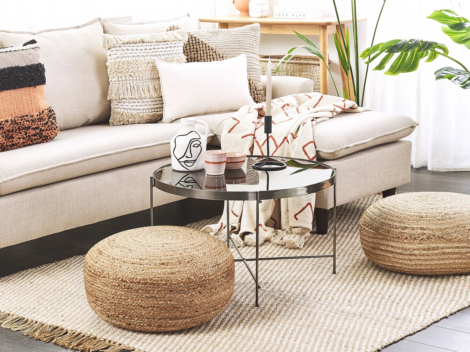 Pouf TIFELT Jute Beige