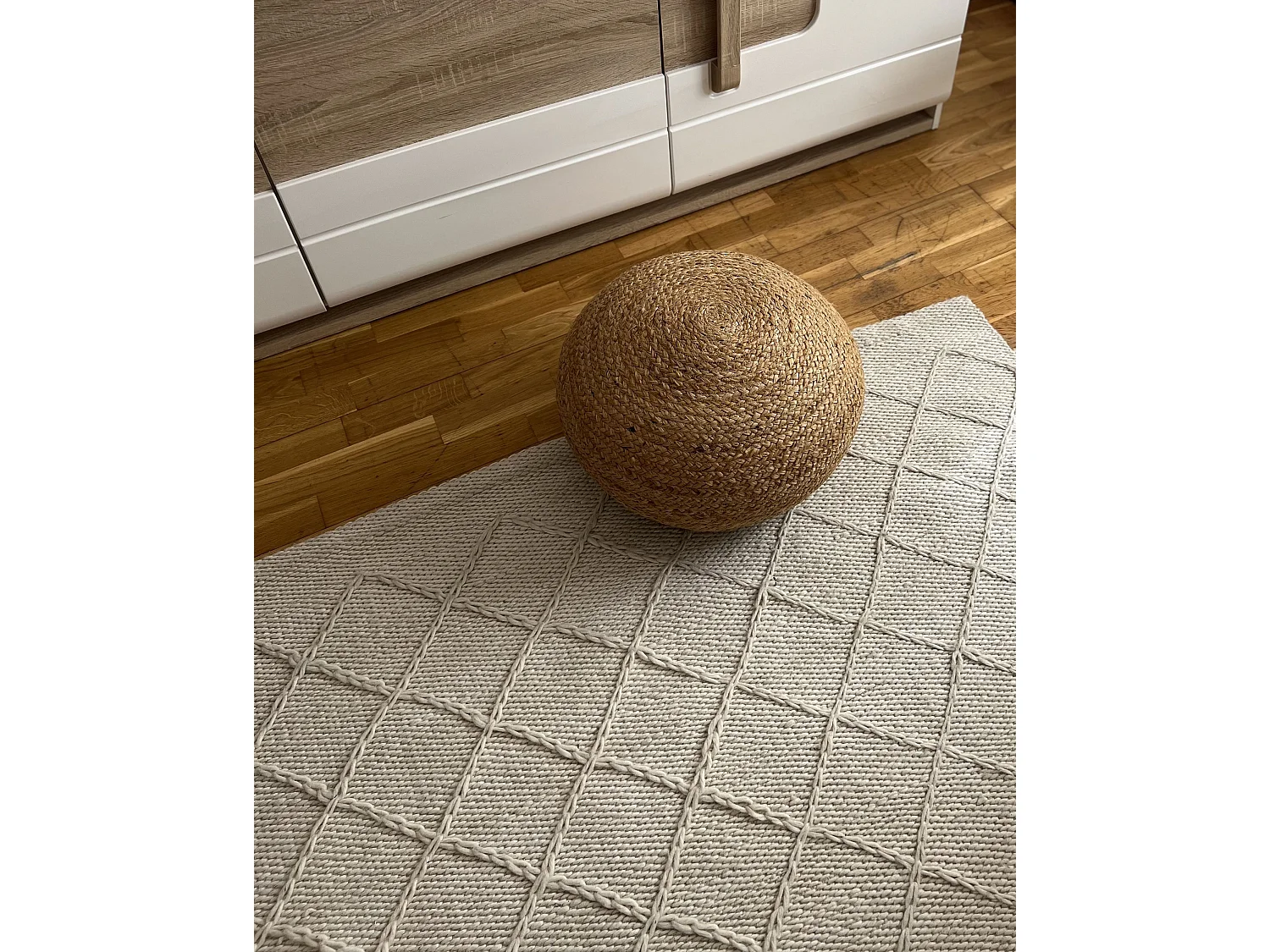 Poef TIFELT Beige 50 cm 50 cm 20 cm