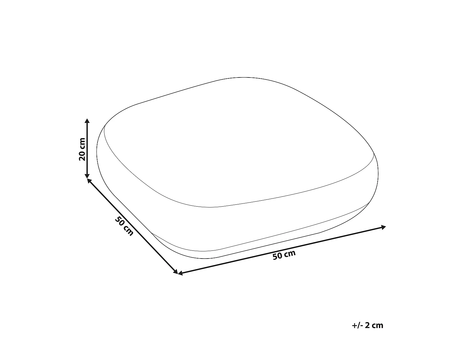 Poef Macramé BERRECHID Katoen Roze 50 cm 50 cm 20 cm