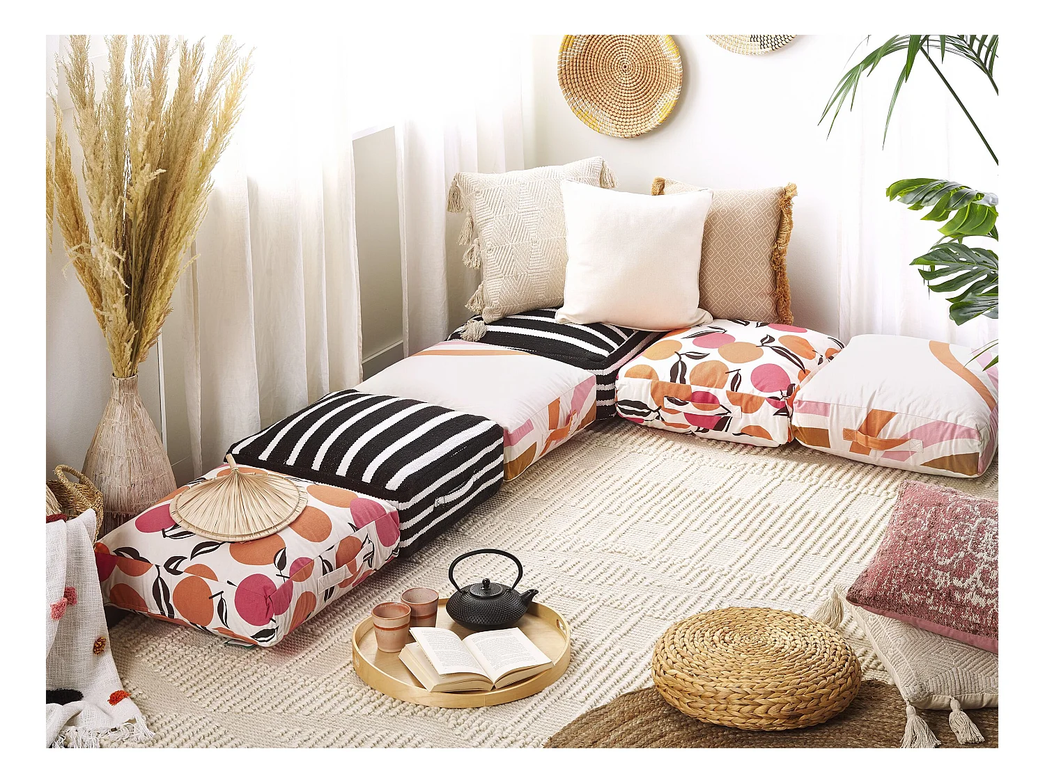 Puf MELLAL Bawełna Kolorowy 50 cm 50 cm 20 cm