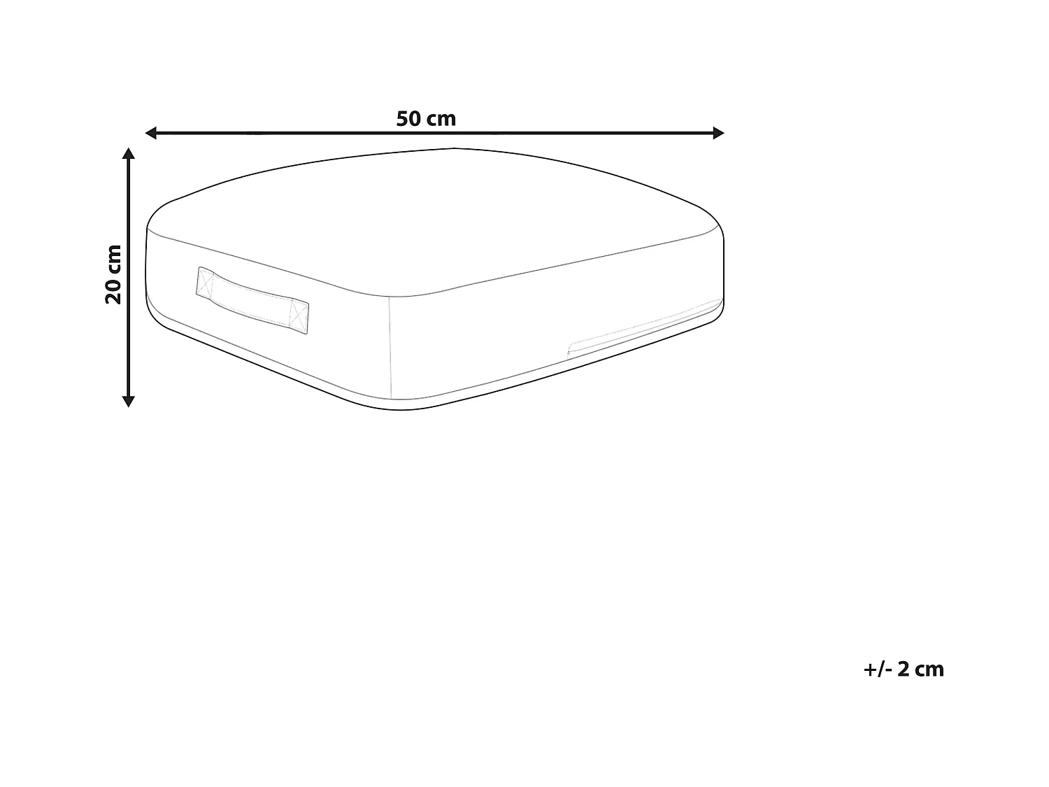 Puf MELLAL Bawełna Kolorowy 50 cm 50 cm 20 cm