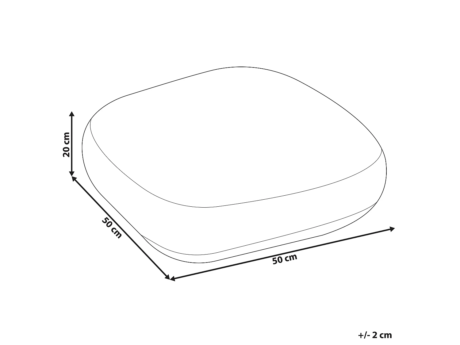 Pouf Macramé BERRECHID Coton Beige