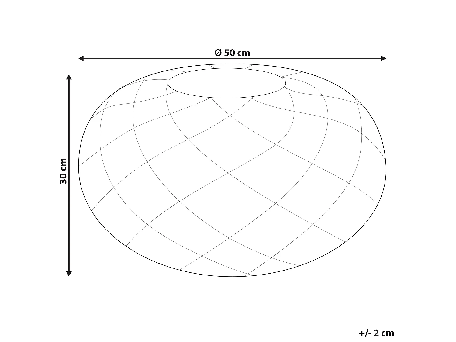 Pufe Macramé BERKANE Algodão Creme 50 cm 50 cm 30 cm