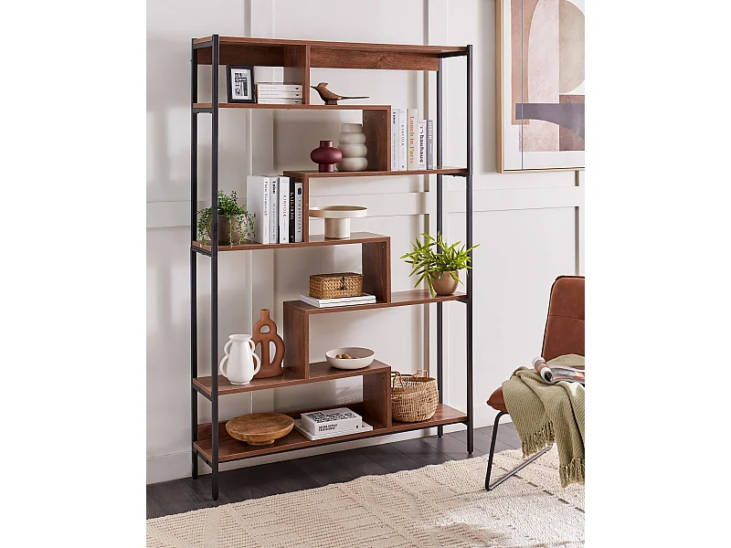 Étagère à 6 niveaux DAVEN 180 cm Marron