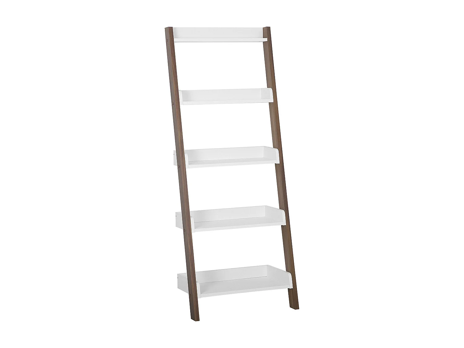 Bücherregal mit 5 Fächern MOBILE TRIO 164 cm Braun / Weiss