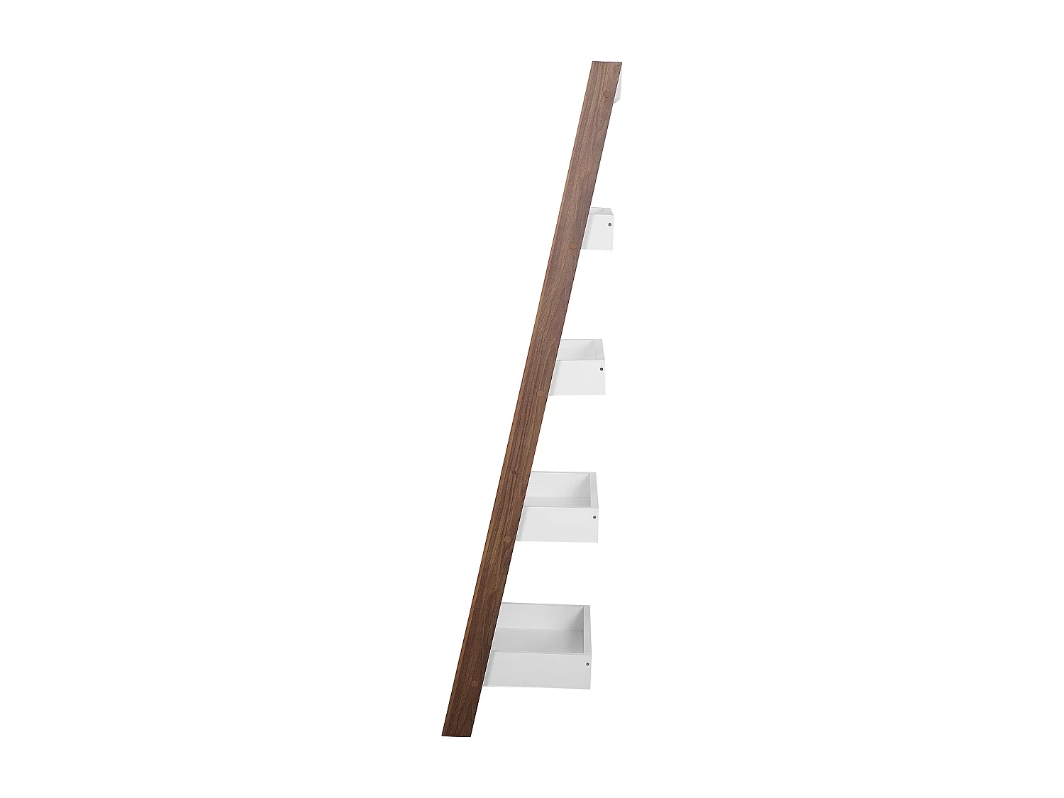 Boekenkast met 5 planken MOBILE TRIO 164 cm Bruin/wit