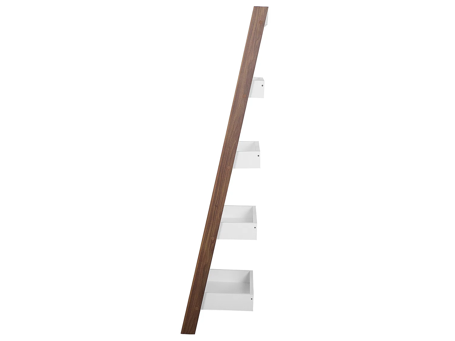 Bibliothèque 5 étagères MOBILE TRIO 164 cm Marron/blanc
