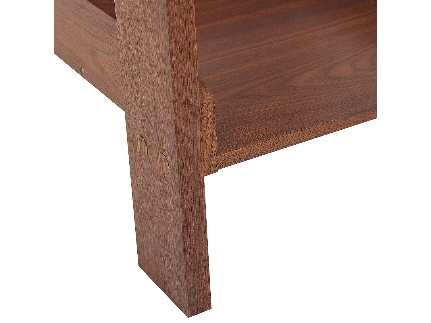 Industrielles Regal 5 Fächer MDF-Platte dunkler Holzfarbton Mobile Trio