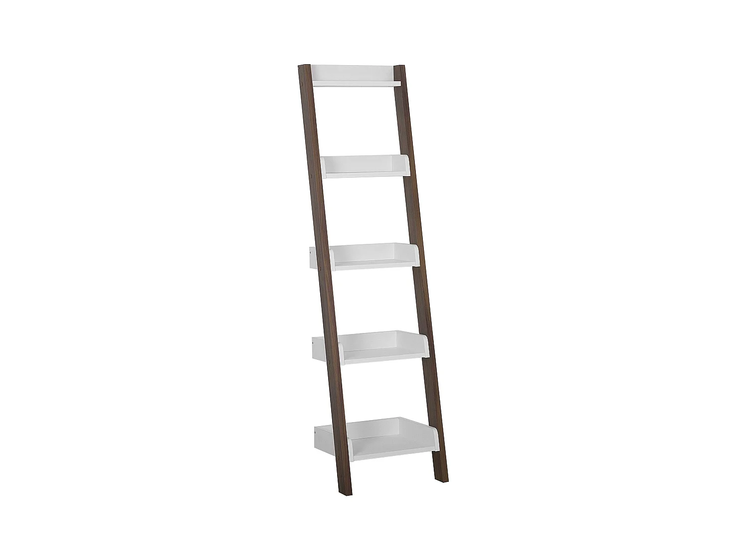 Boekenkast met 5 planken MOBILE DUO 166 cm Bruin/wit