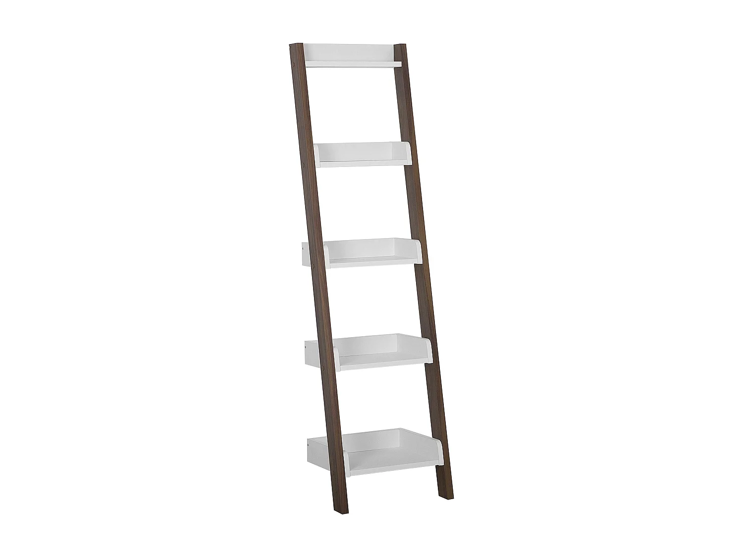 Boekenkast met 5 planken MOBILE DUO 166 cm Bruin/wit