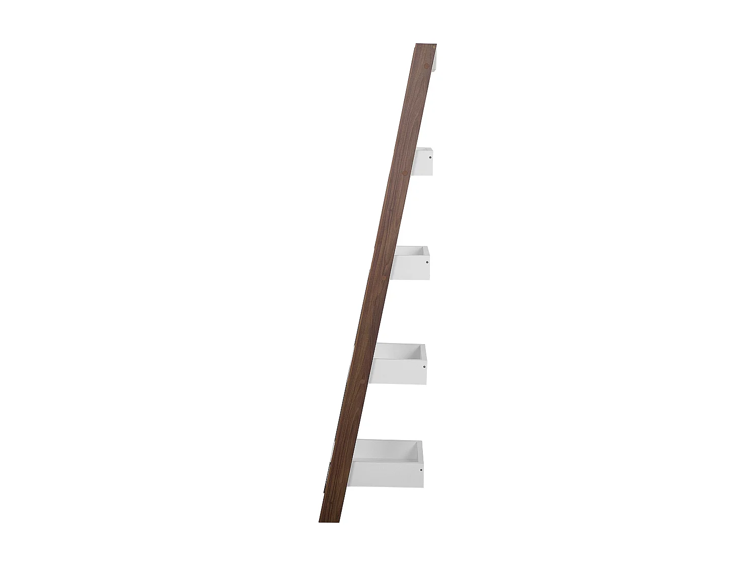 Boekenkast met 5 planken MOBILE DUO 166 cm Bruin/wit