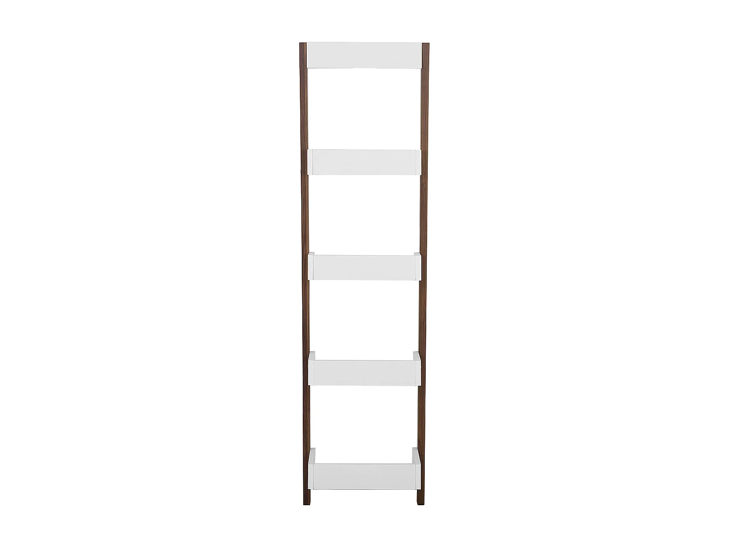 Boekenkast met 5 planken MOBILE DUO 166 cm Bruin/wit