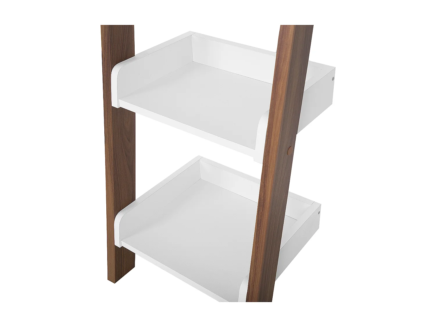 Boekenkast met 5 planken MOBILE DUO 166 cm Bruin/wit