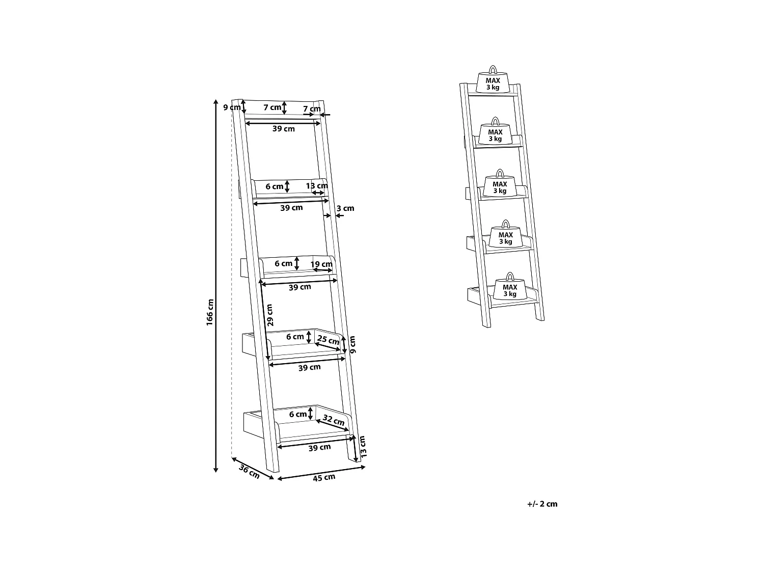 Regał 5 półek MOBILE DUO 166 cm Szary