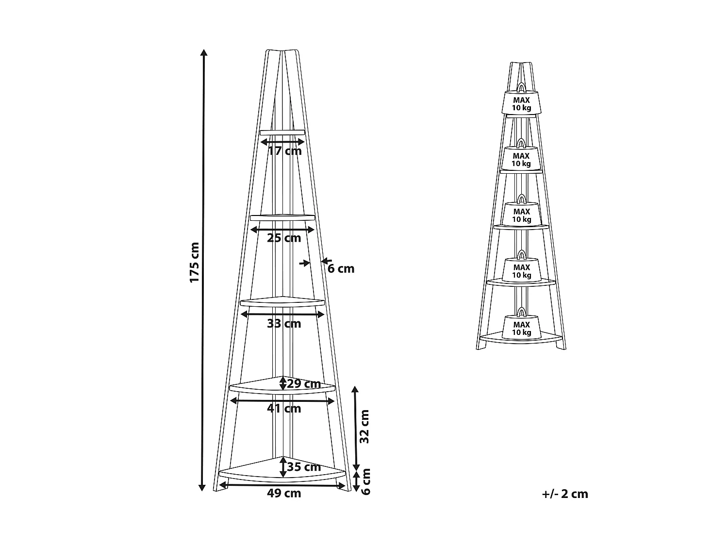 Bibliothèque d'angle à 5 étages MOBILE SOLO 175 cm Gris