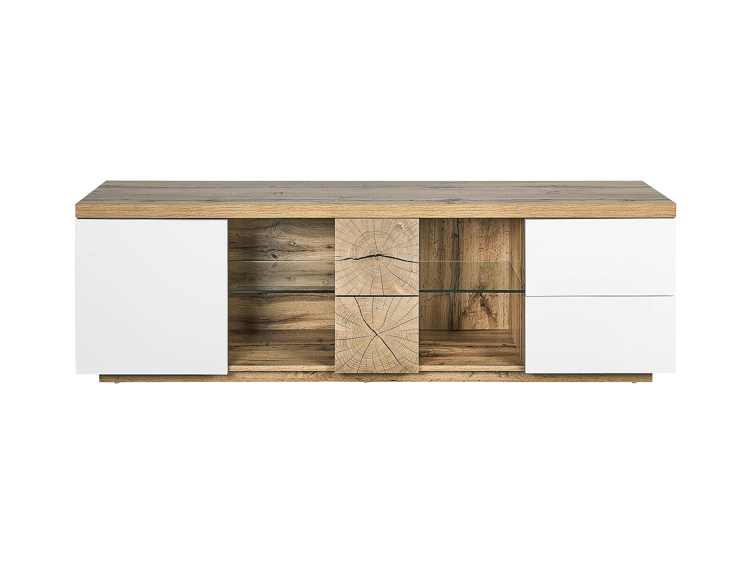 TV-meubel FARADA Bruin/wit