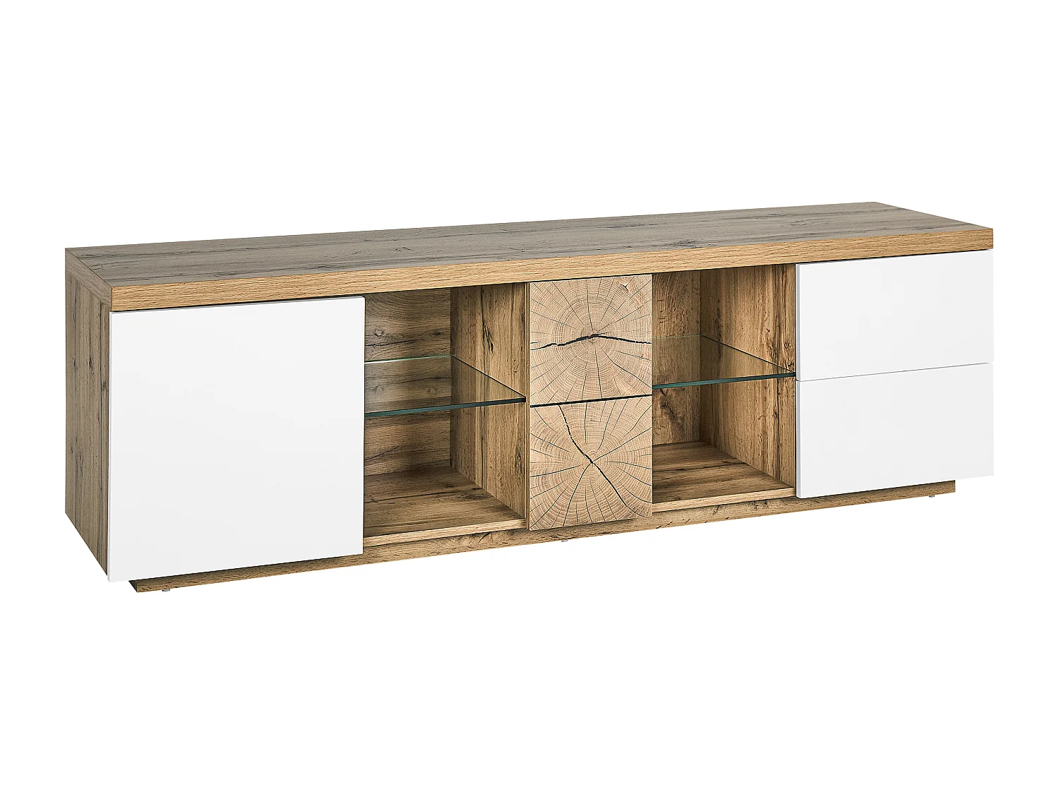 TV-meubel FARADA Bruin/wit